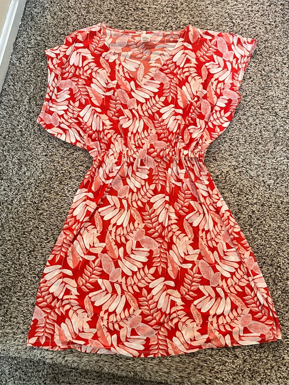 West Loop Orange Floral Swimsuit Coverup Size XL